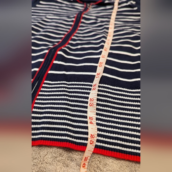 Betty Barclay floral/striped front zipper cardigan 18 - Picture 7 of 7